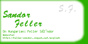 sandor feller business card